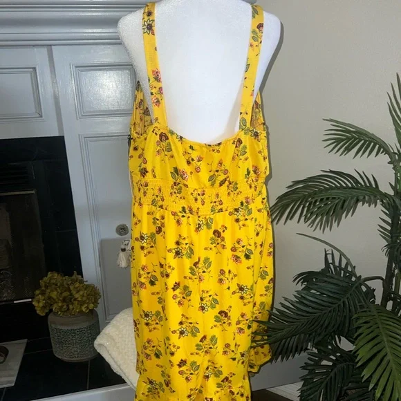 NWT Liberty Love Sunshine Yellow Floral Sundress Size 2X - Picture 4 of 9